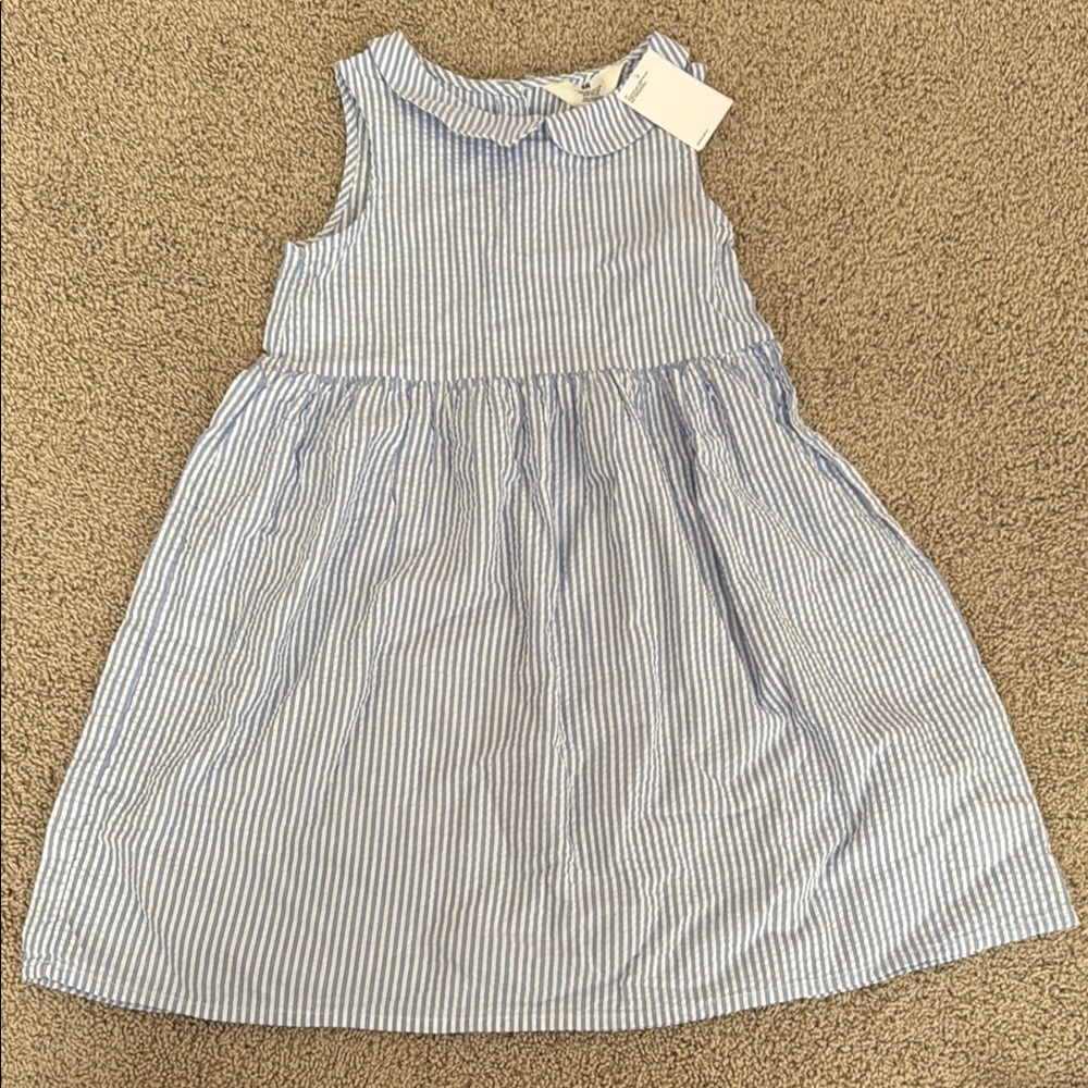 Blue Striped Kids Dress